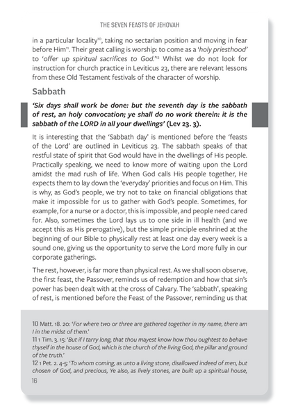 7 Feasts of Jehovah