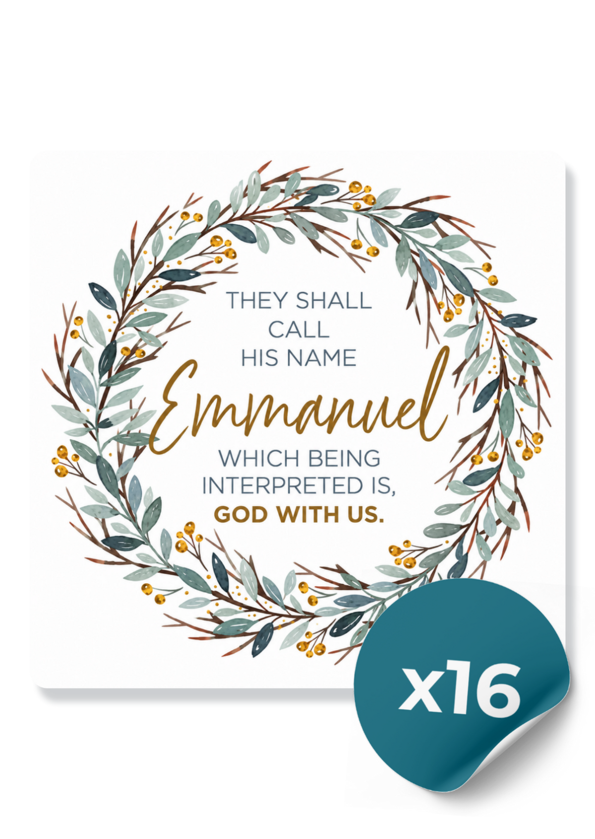 Christmas Cards: Winter Wreaths (16 Cards)