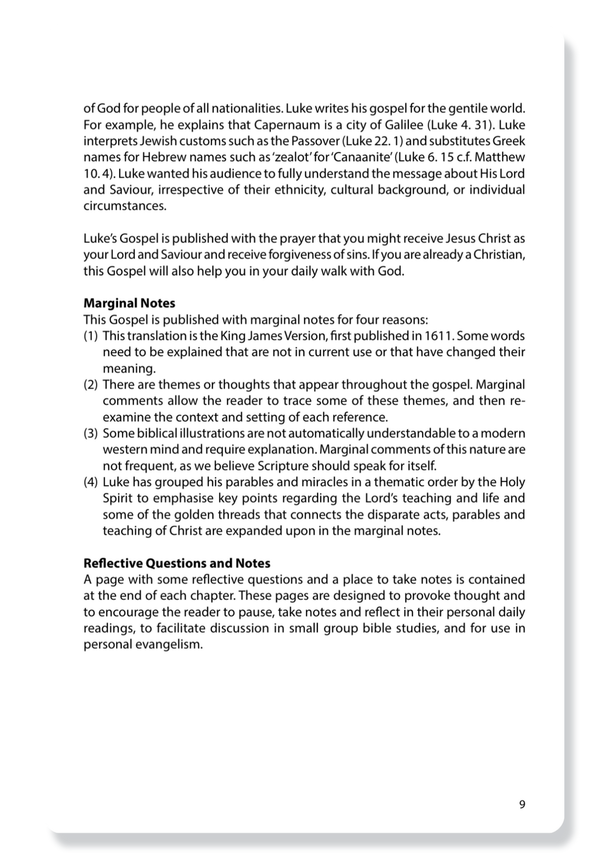 The Gospel of Luke, with Notes