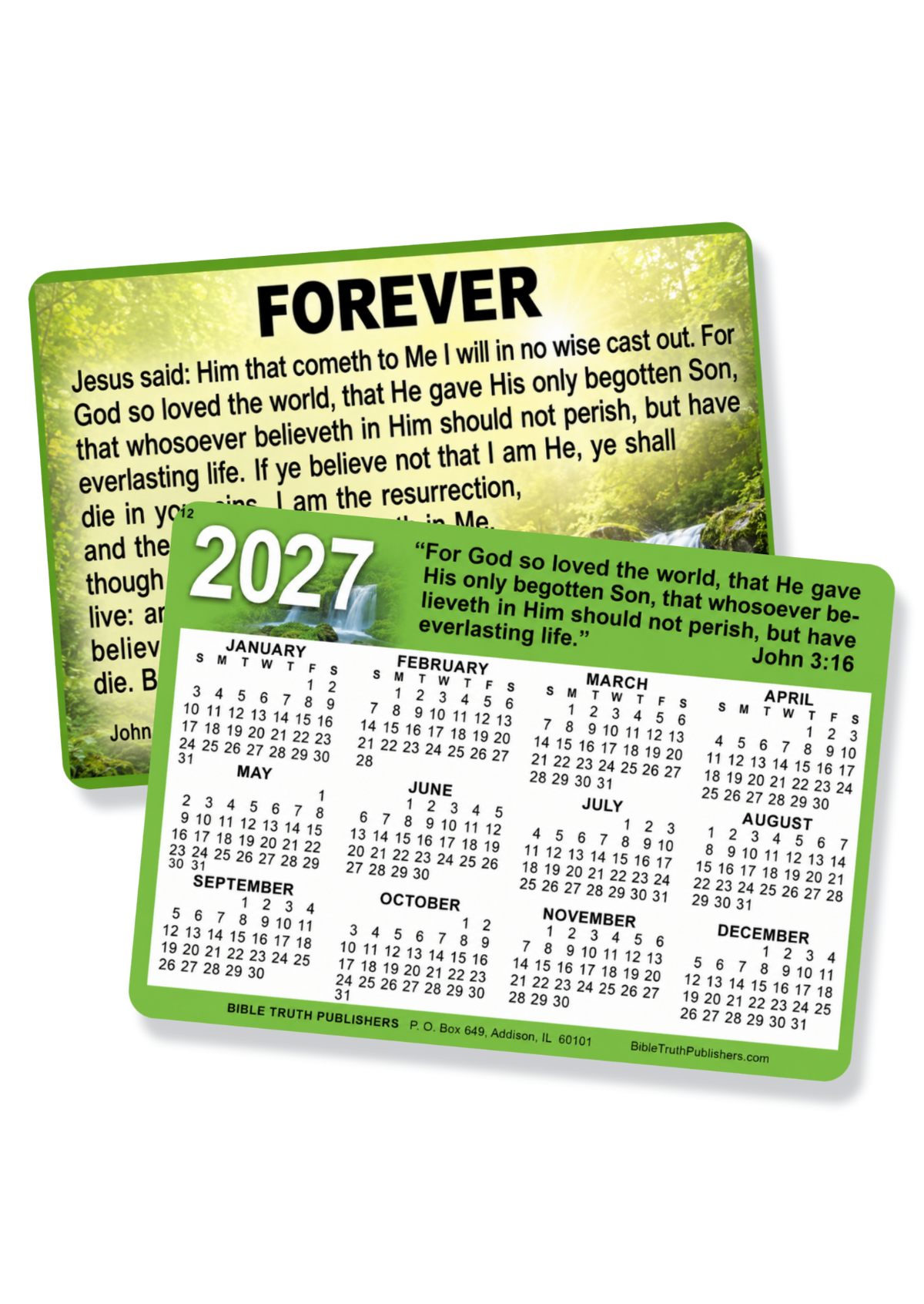 2027 Gospel Pocket / Wallet Calendar