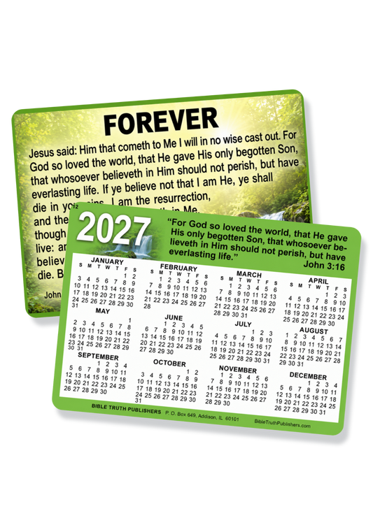 2027 Gospel Pocket / Wallet Calendar
