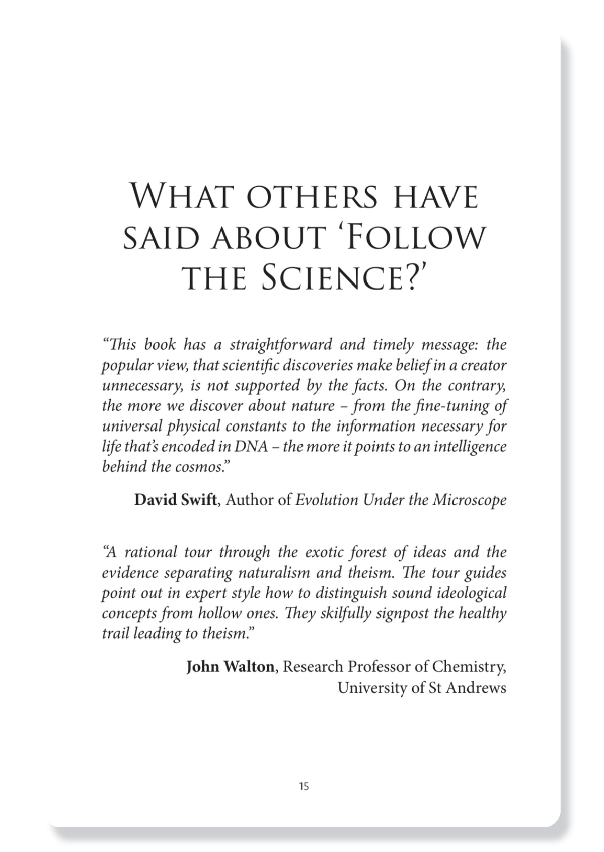 Follow the Science