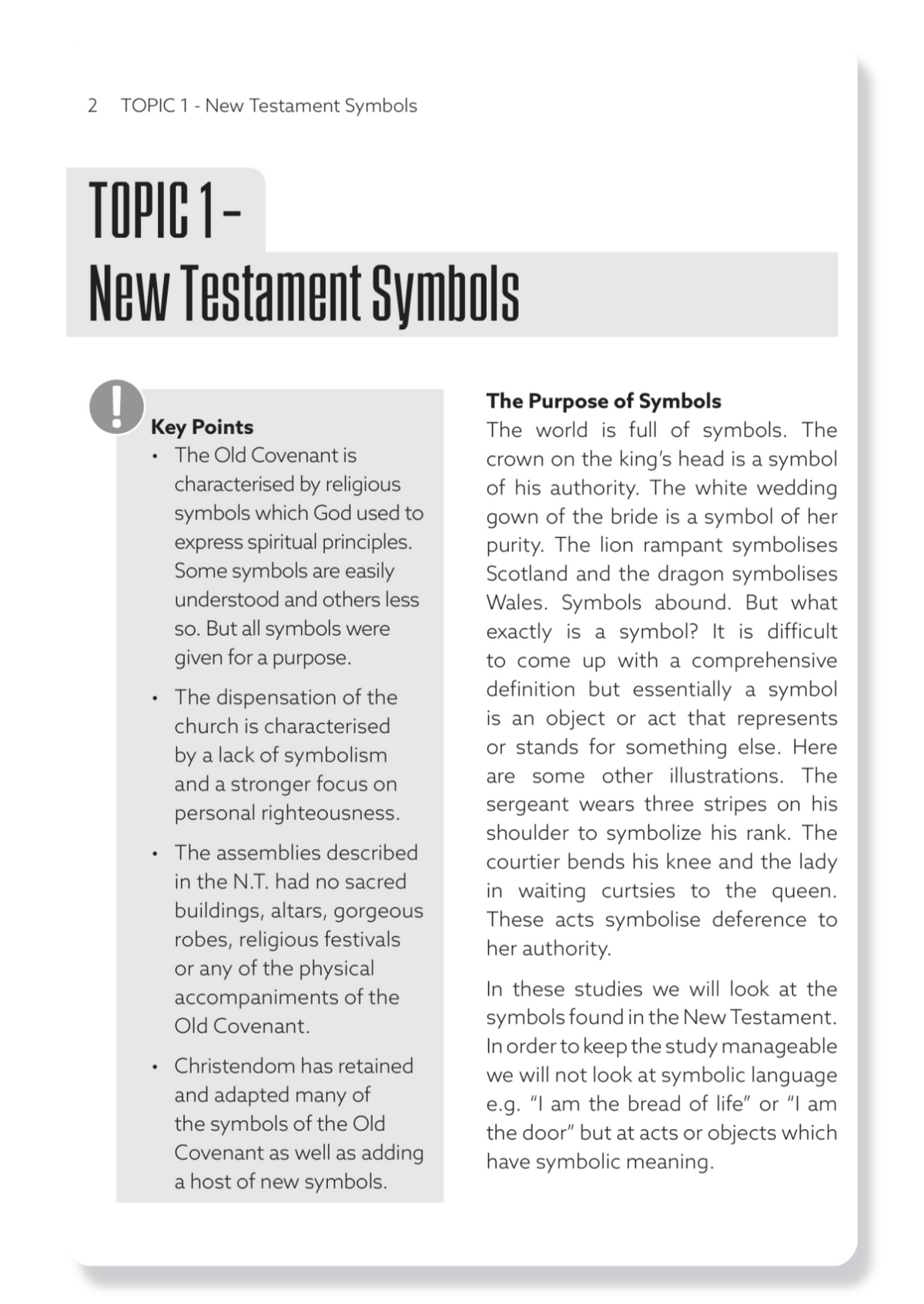 Book 3: New Testament Symbols