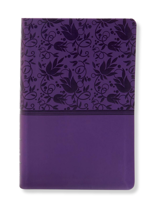KJV Large Print Personal Size Reference Bible, Leathertouch (Purple)