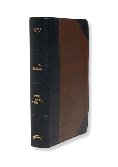 KJV Large Print Personal Size Reference Bible, Leathertouch (Black/Brown)