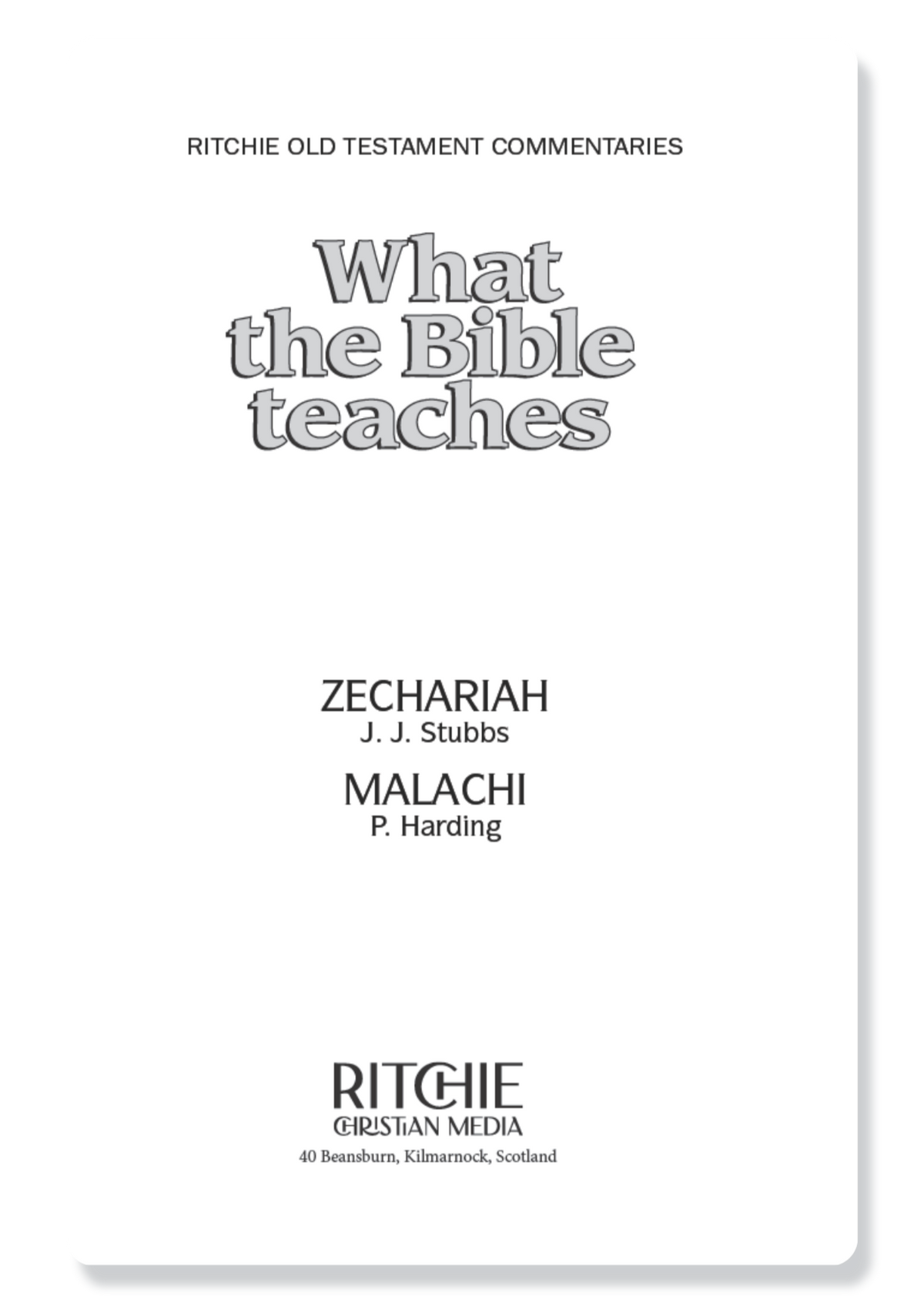 Zechariah & Malachi