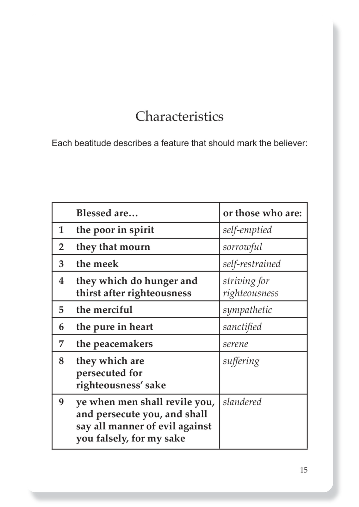 9 Beatitudes
