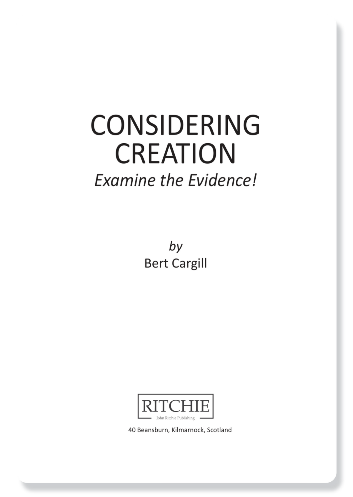 Considering Creation
