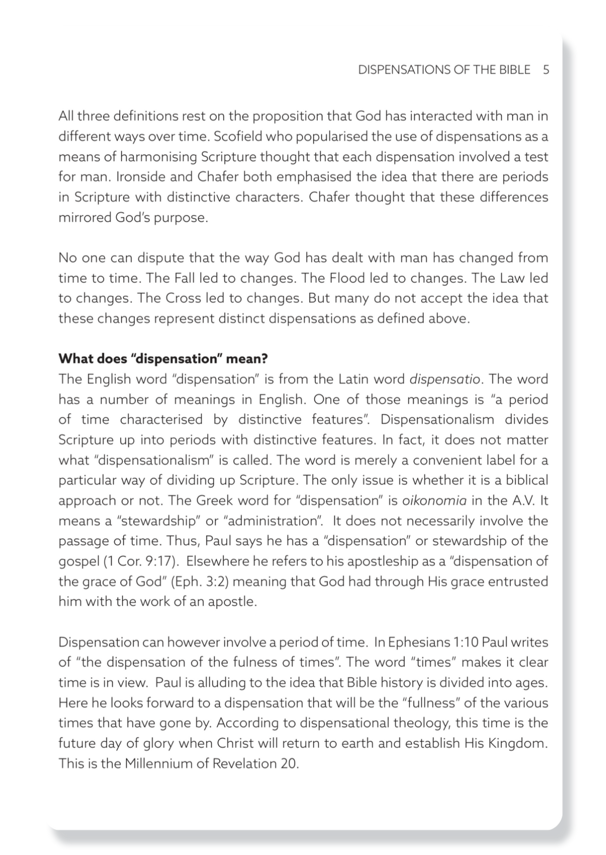 Book 8: The Dispensations