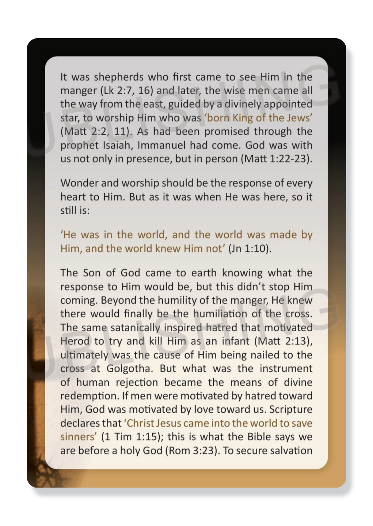 The Manger and the Cross