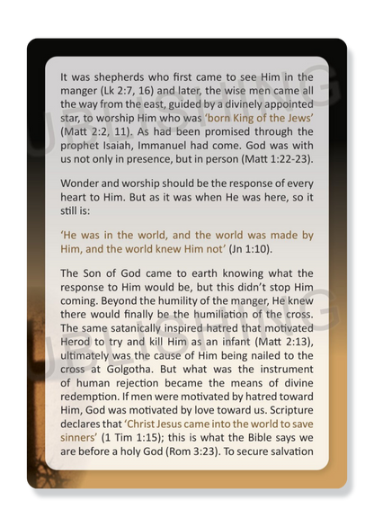 The Manger and the Cross