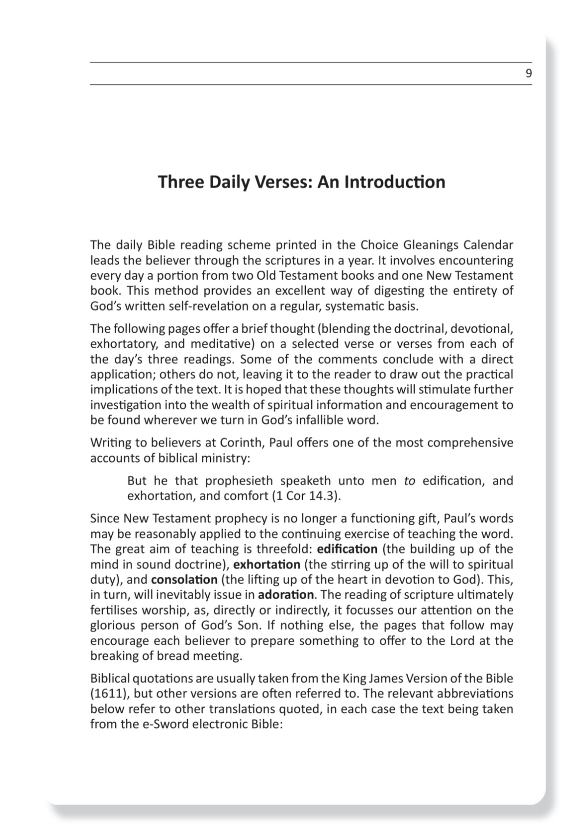 Three Daily Verses