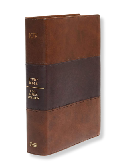 Holman KJV Study Bible, Full Colour Leather (Brown)