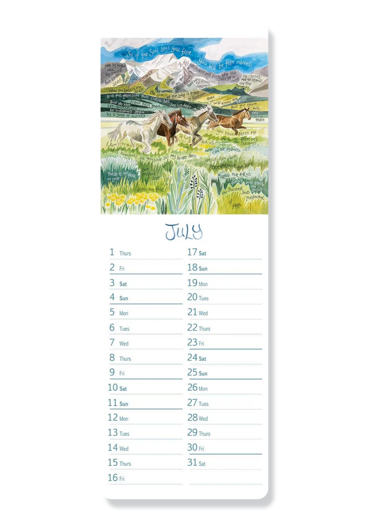 Hannah Dunnett Slim Calendar