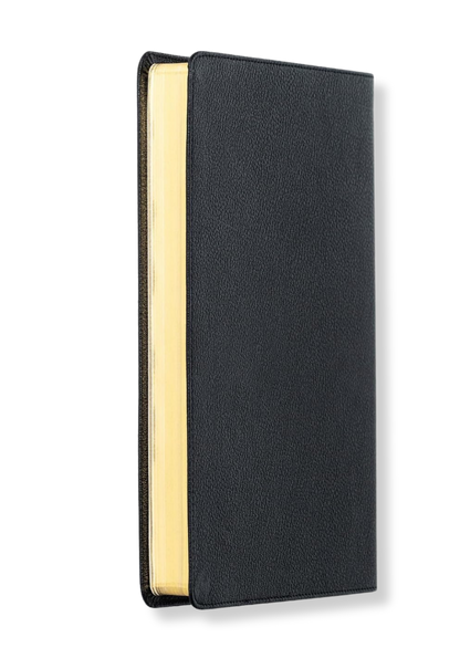 KJV Large Print Ultrathin Reference Bible, Genuine Leather (Black)