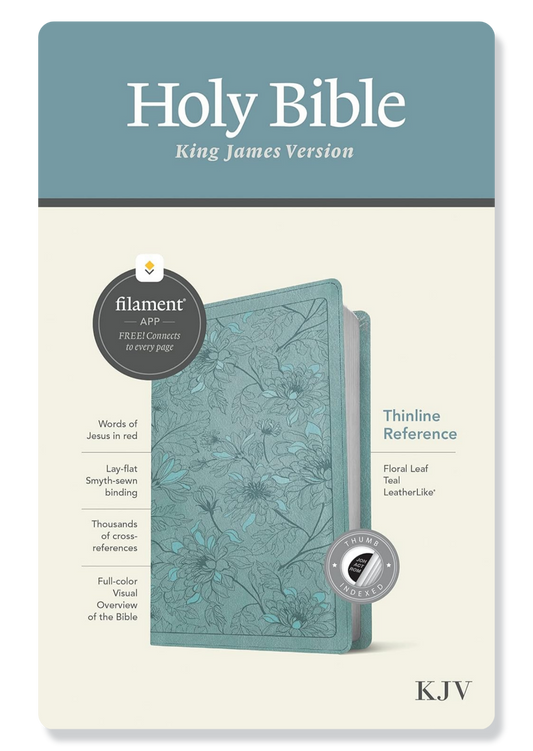 KJV Thinline Reference Bible (Teal, Filament App Enabled)