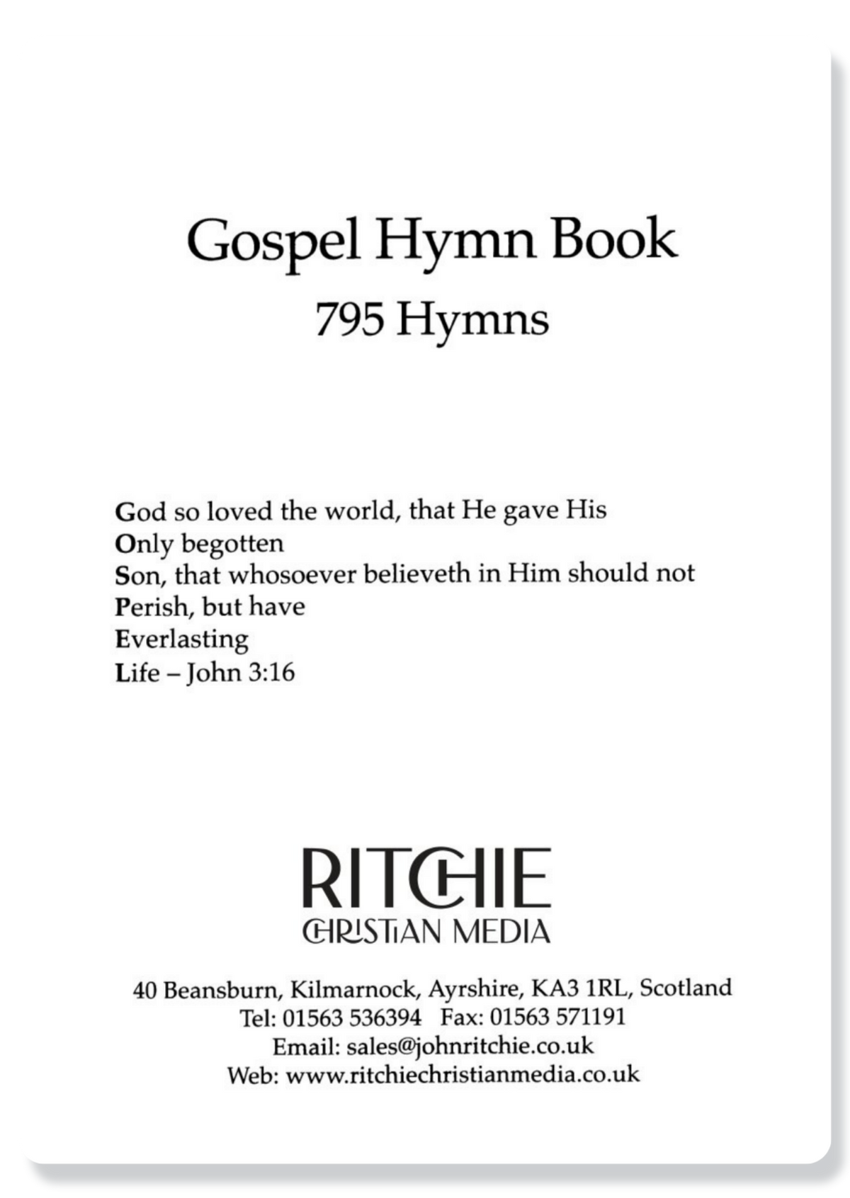 New Gospel Hymn Book
