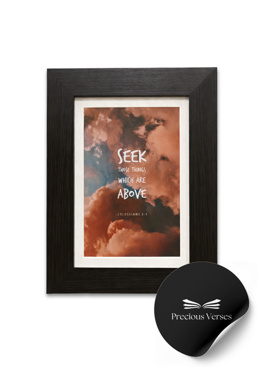 Colossians 3:1 Framed Print (Black)