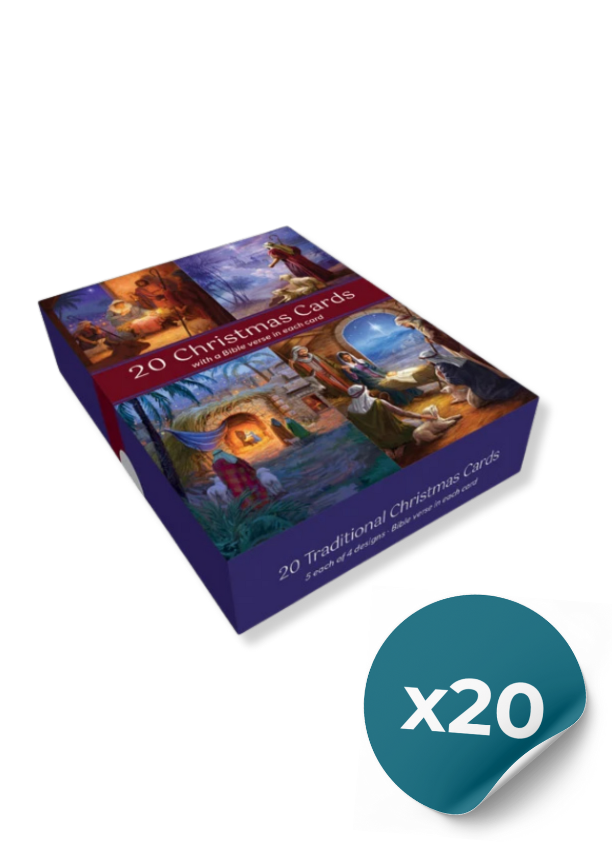 Traditional Boxed Christmas Cards (20 Cards)