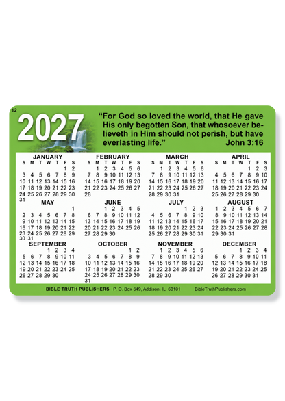 2027 Gospel Pocket / Wallet Calendar