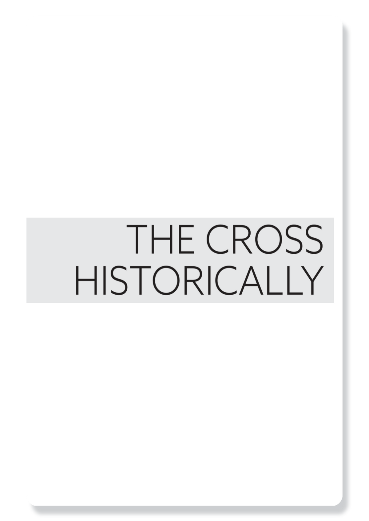 Book 9: The Cross