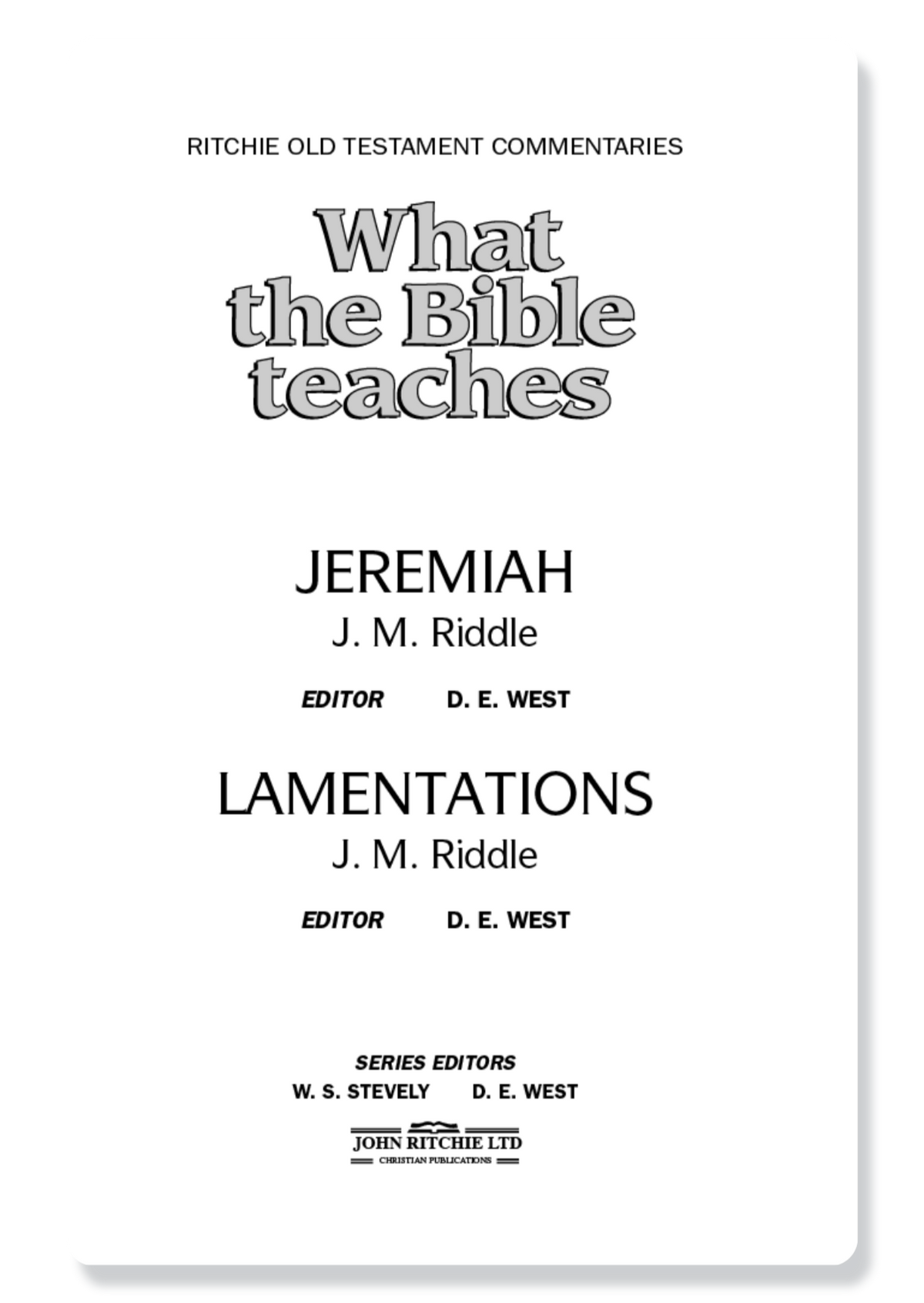 Jeremiah & Lamentations