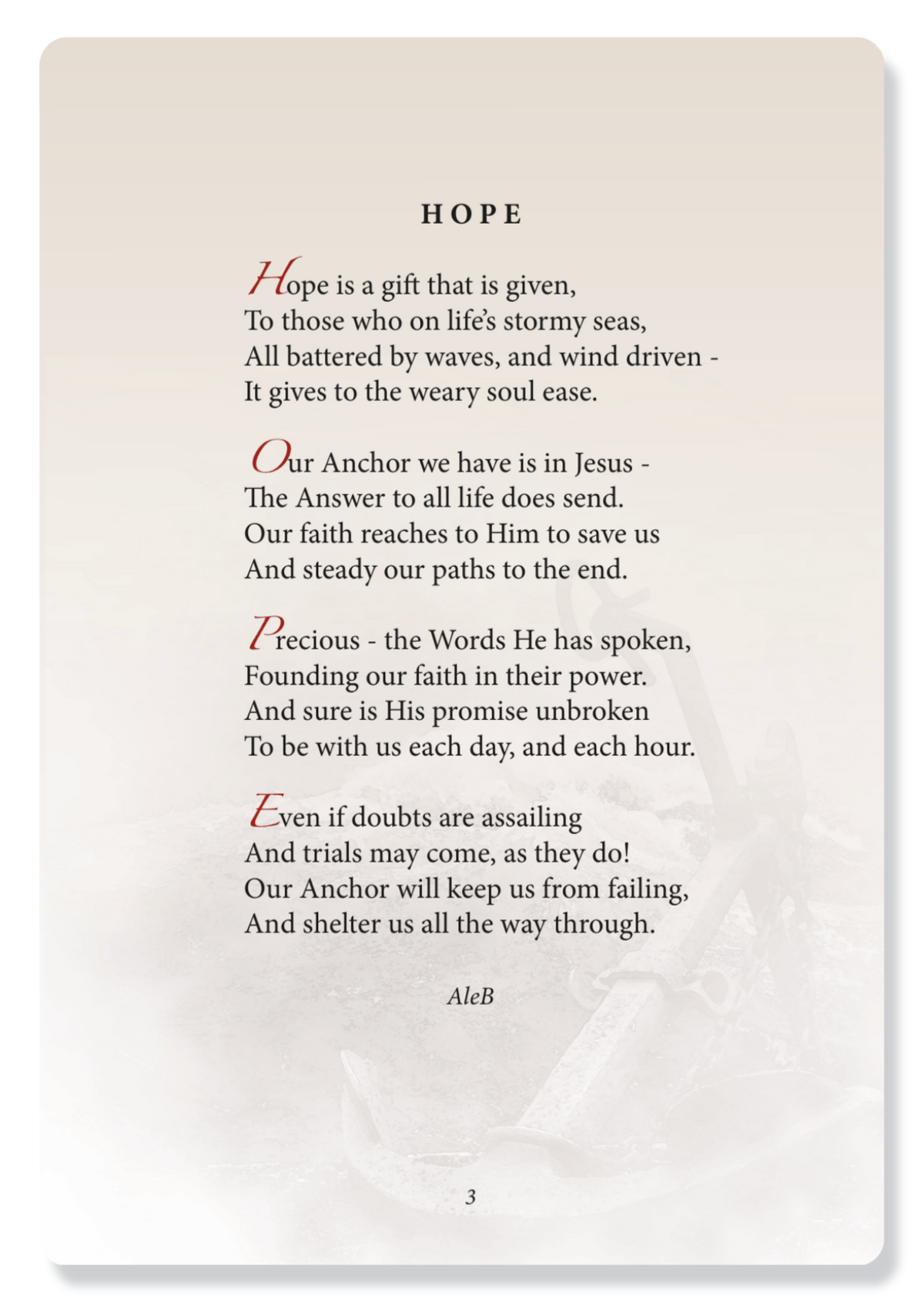 Hope, The Anchor Of The Soul