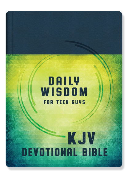 Daily Wisdom for Teen Guys KJV Devotional Bible (Blue)