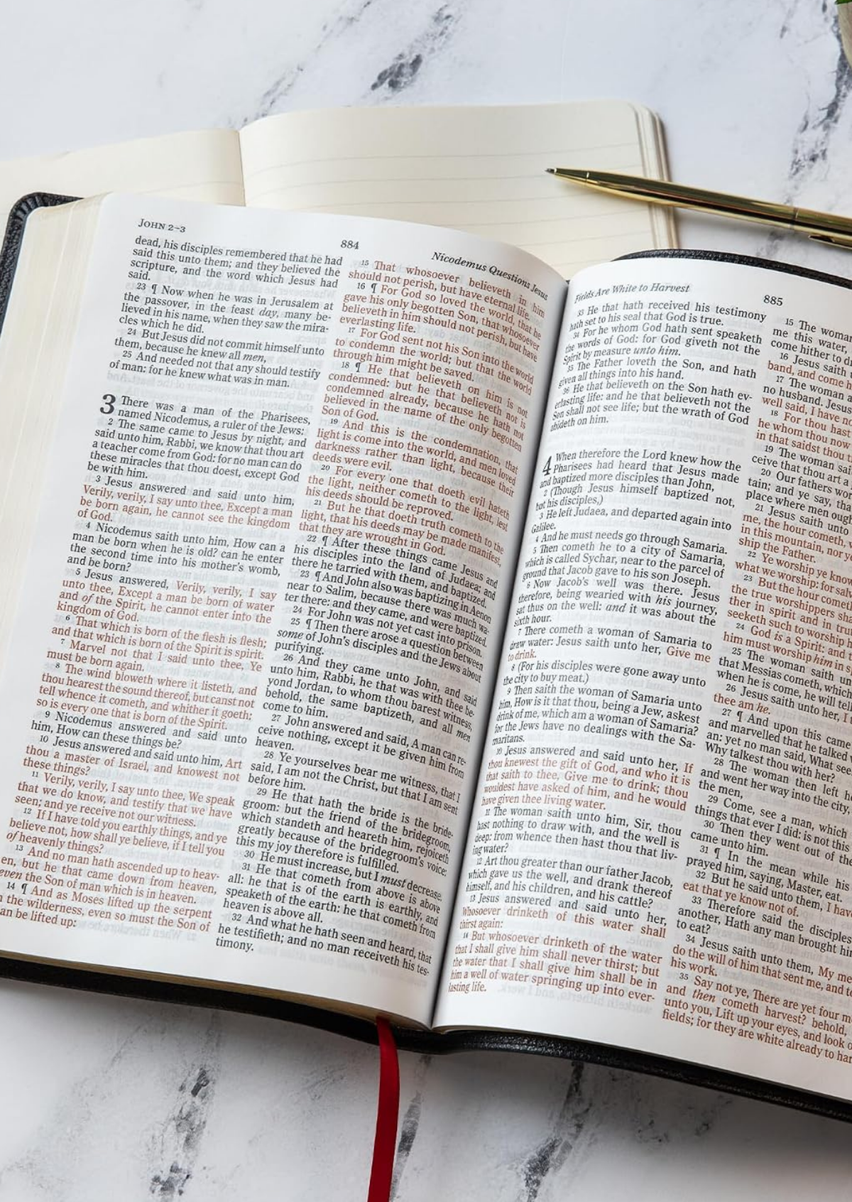 KJV Large Print Ultrathin Reference Bible, Genuine Leather (Black)