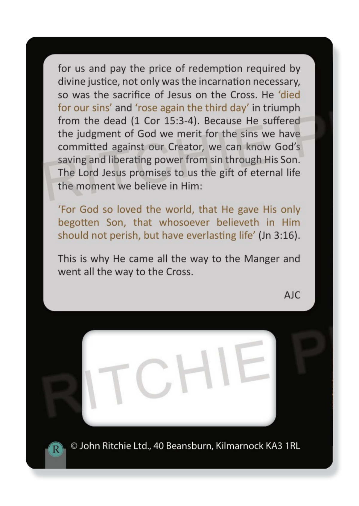 The Manger and the Cross