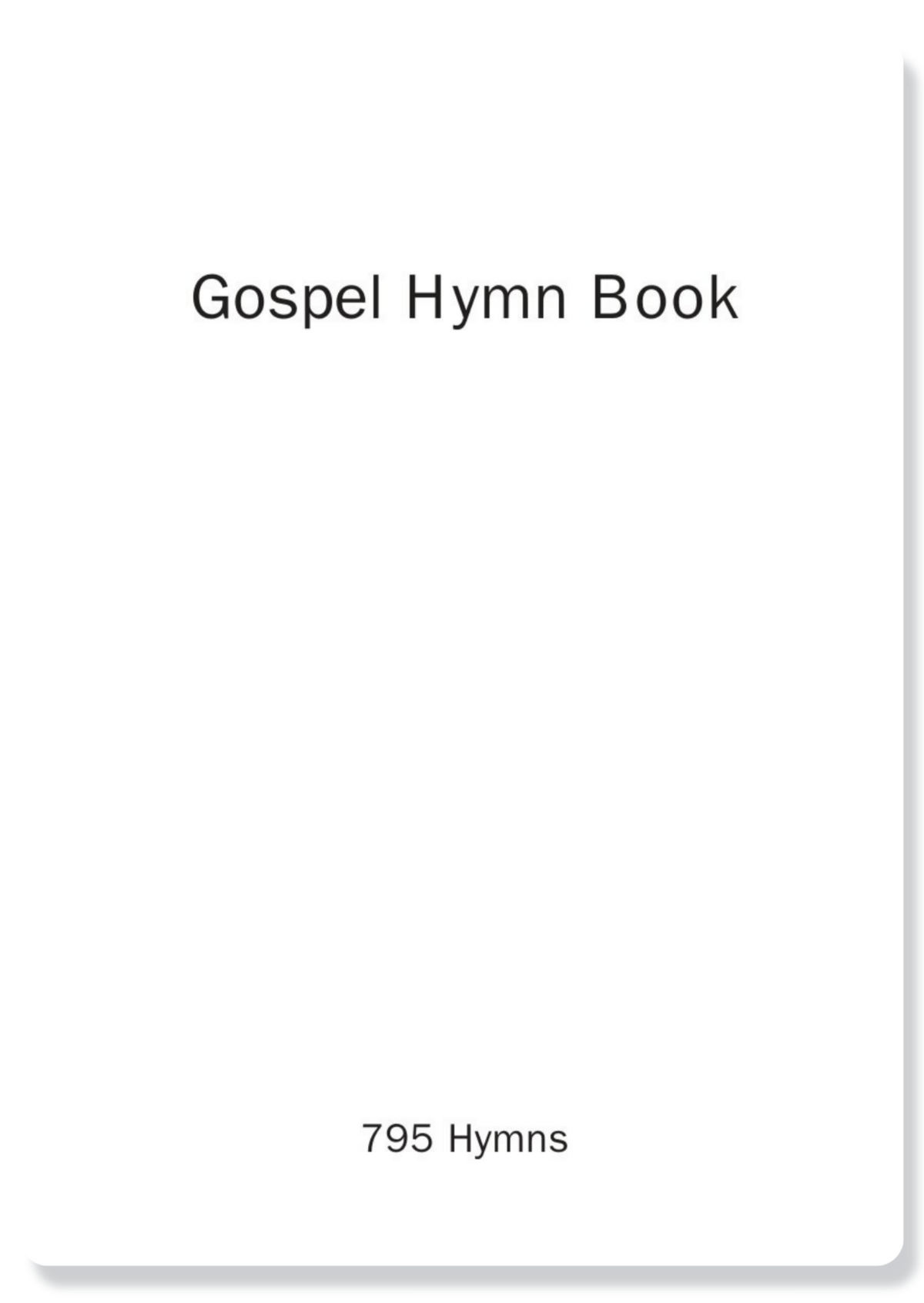 New Gospel Hymn Book