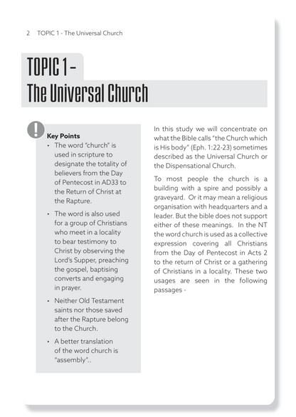 Book 1: The Church