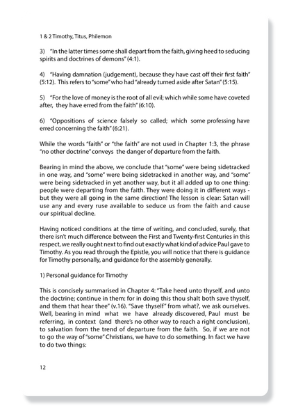 1 Timothy, 2 Timothy, Titus & Philemon