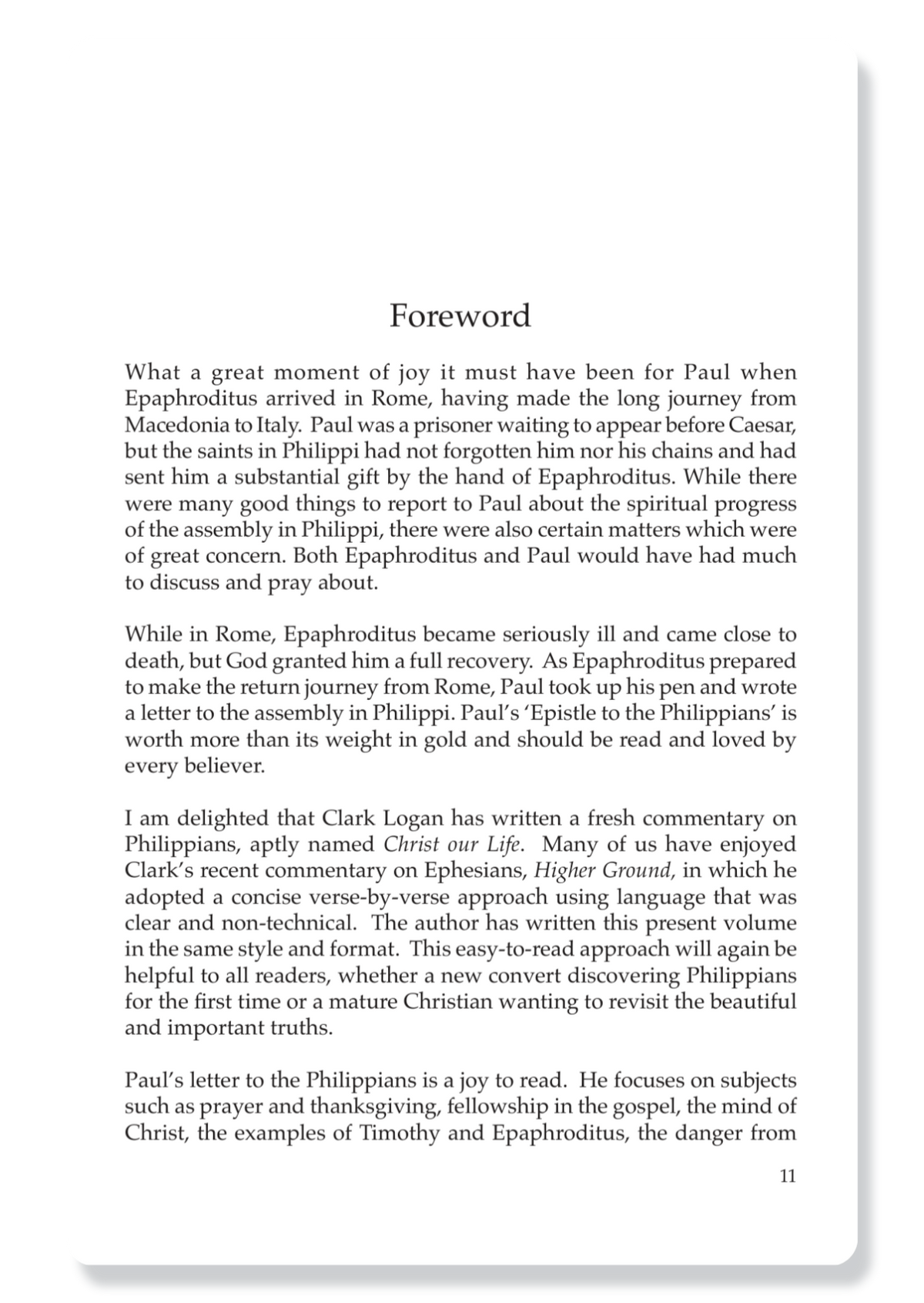 Philippians: Christ Our Life