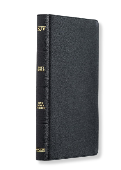 KJV Large Print Ultrathin Reference Bible, Genuine Leather (Black)