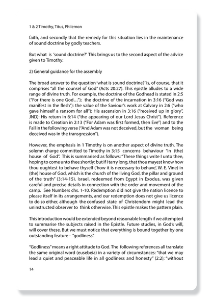 1 Timothy, 2 Timothy, Titus & Philemon
