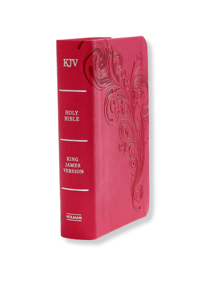 KJV Large Print Compact Reference Bible, Leathertouch (Pink)