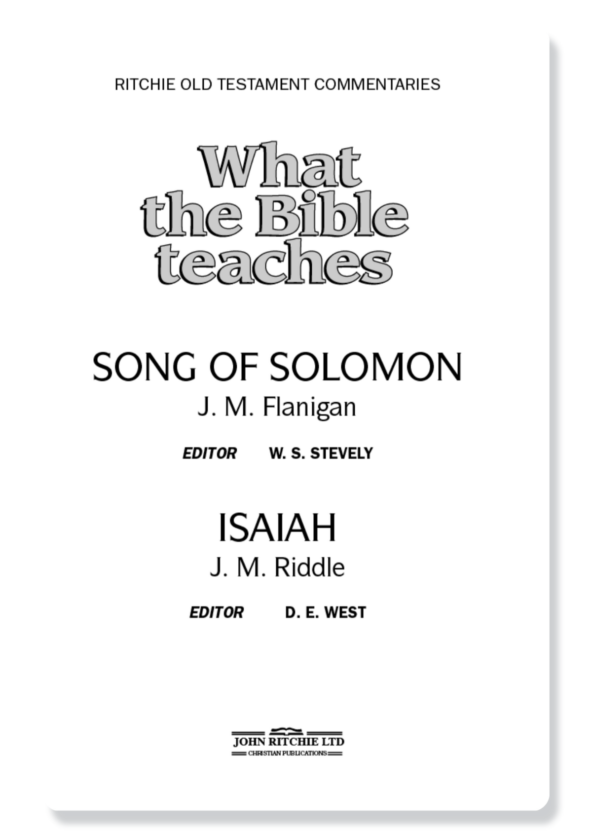 Song of Solomon & Isaiah
