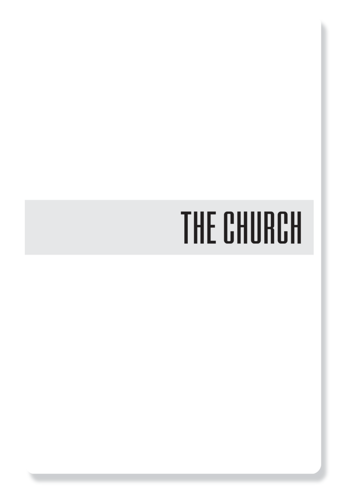 Book 1: The Church