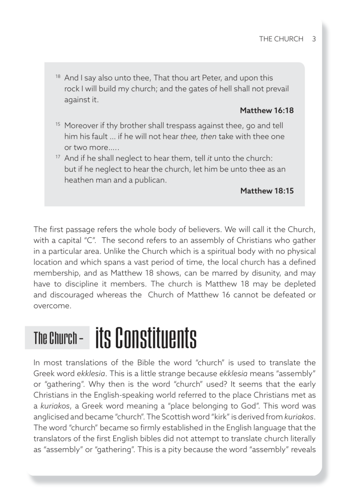 Book 1: The Church