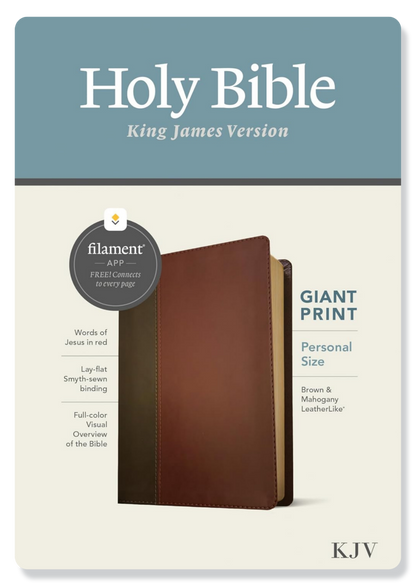 KJV Personal Size, Giant Print Bible, LeatherLike (Brown)
