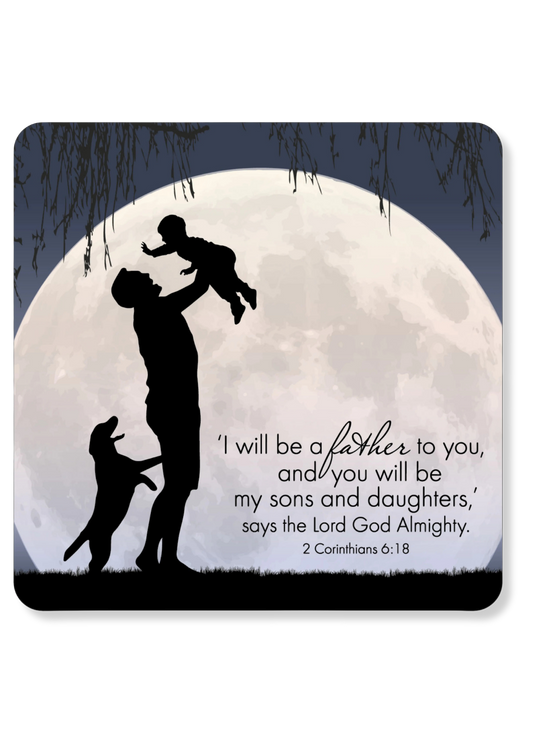 I Will Be a Father To You Christian Coaster