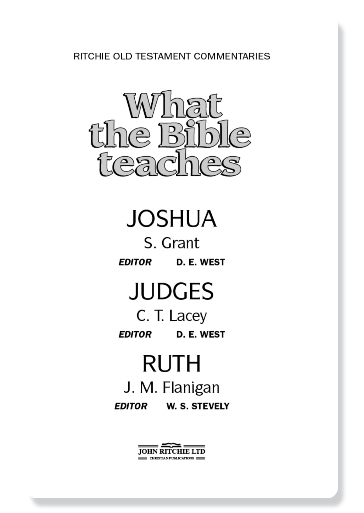 Joshua, Judges & Ruth