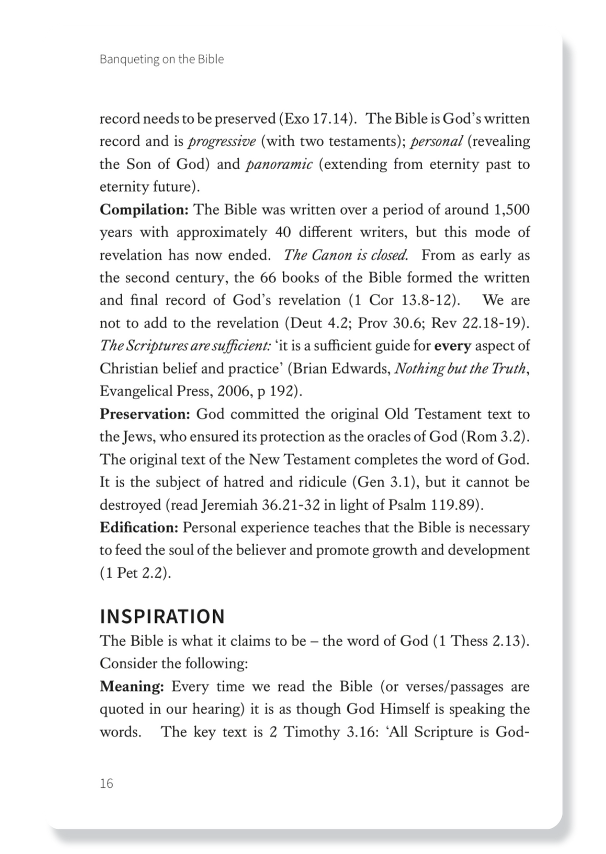 Banqueting on the Bible