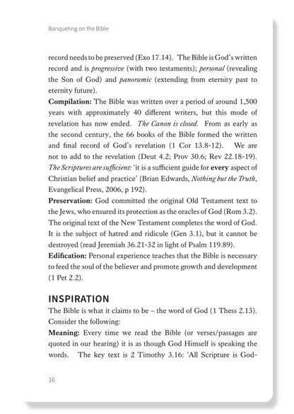 Banqueting on the Bible