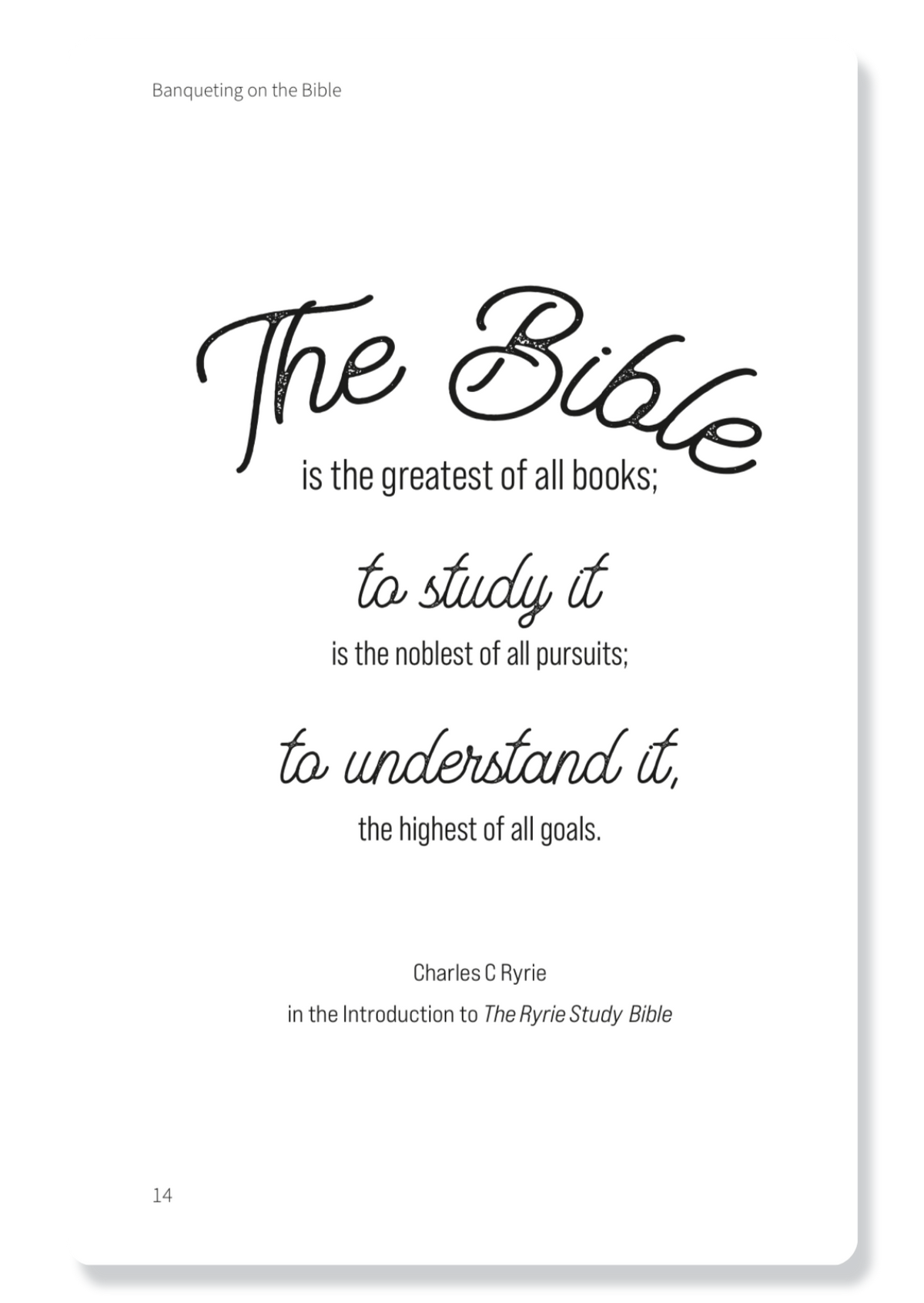 Banqueting on the Bible