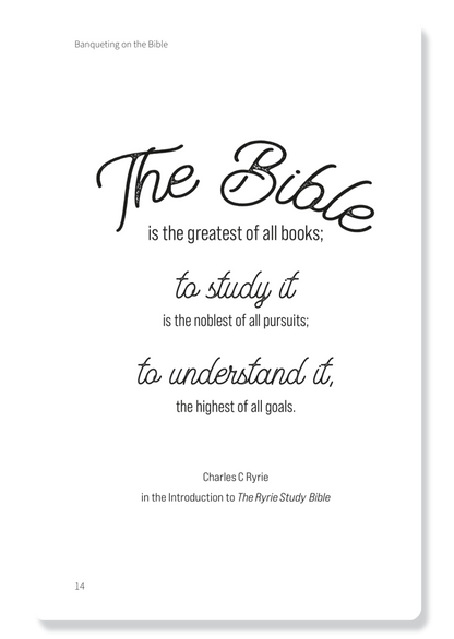 Banqueting on the Bible
