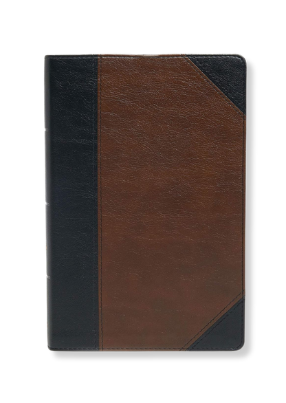 KJV Large Print Personal Size Reference Bible, Leathertouch (Black/Brown)
