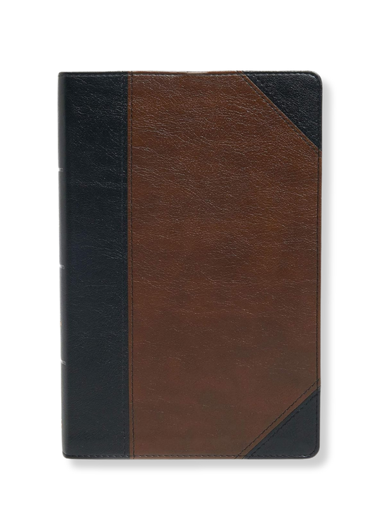 KJV Large Print Personal Size Reference Bible, Leathertouch (Black/Brown)