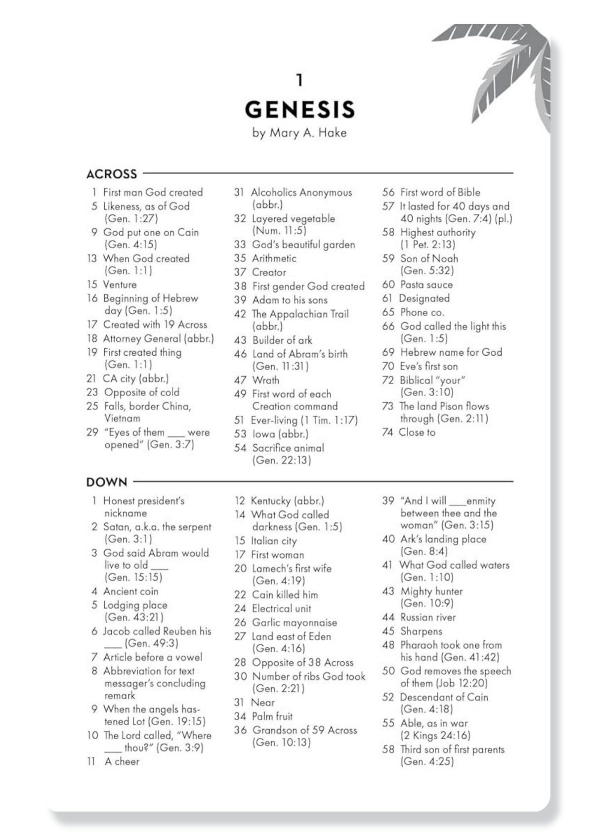 Relaxing Bible Crosswords